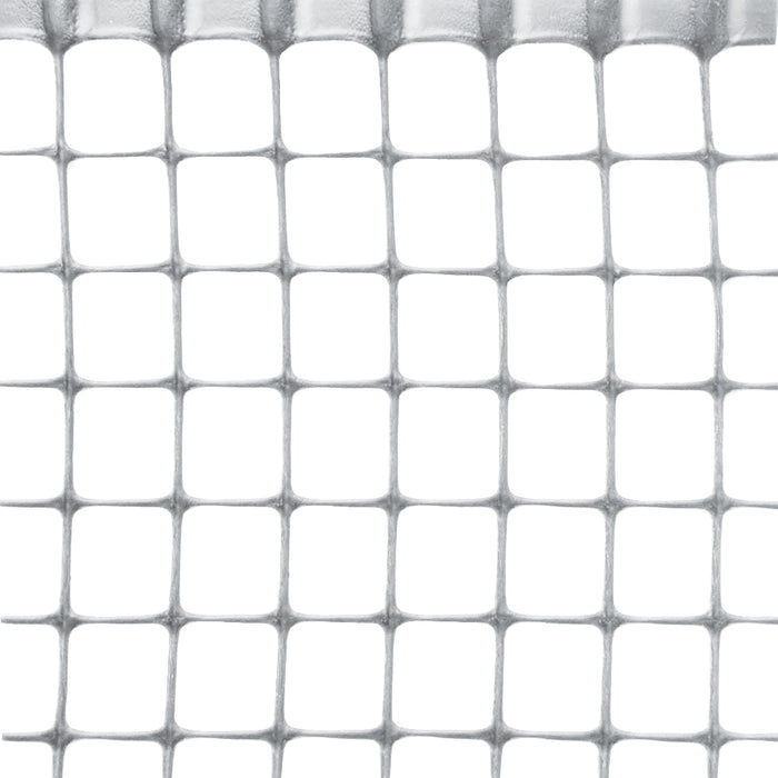 RETE IN PLASTICA QUADRANET X BALCONI maglia  mm.10x10 rotolo mt.50 H. cm. 100 - Silver