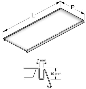 RIPIANO LISCIO cm. 47x100 Col. Bianco RAL9001