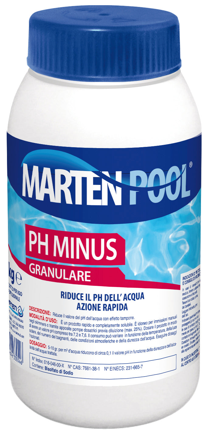 RISTABILIZZATORE DI CLORO PH MENO  kg. 1 12.00 pz