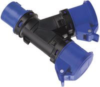 Rosi ADATTATORE INDUSTRIALE A 2 VIE 1001602 spina 2P+T 16A  2 prese 2P+T 16A 230V - IP54