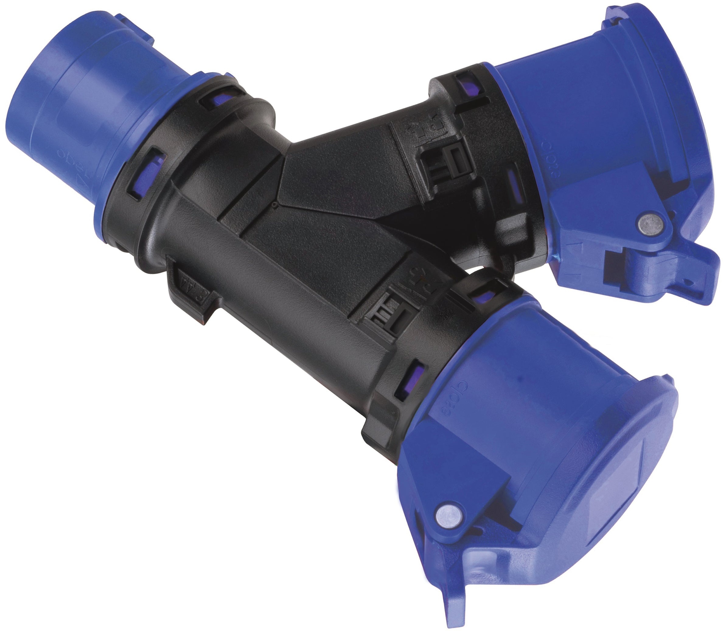 Rosi ADATTATORE INDUSTRIALE A 2 VIE 1001602 spina 2P+T 16A  2 prese 2P+T 16A 230V - IP54