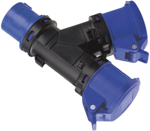 Rosi ADATTATORE INDUSTRIALE A 2 VIE 1001602 spina 2P+T 16A  2 prese 2P+T 16A 230V - IP54