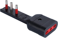 Rosi ADATTATORE ULTRA PIATTO 16Ah  2P+T - Presa 16 Ah  Col. Nero