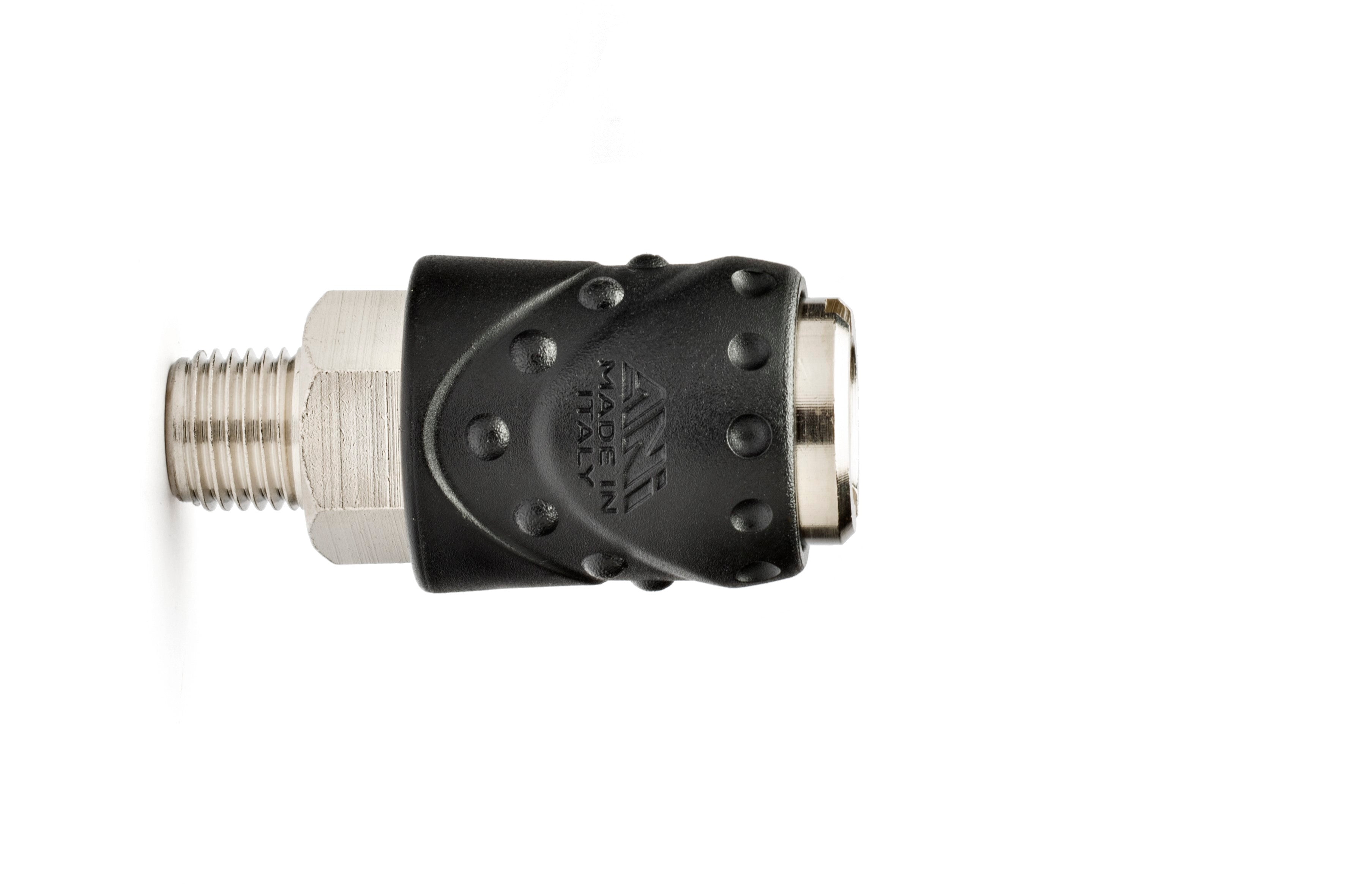 RUBINETTO RAPIDO A SFERA UNIVERSALE FILETTATO 3/8 M (BL)