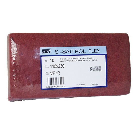Sait FOGLIO ABRASIVO SCOTCHBRITE SAITPOL FLEX mm. 115x230. tipo VF 10.00 pz