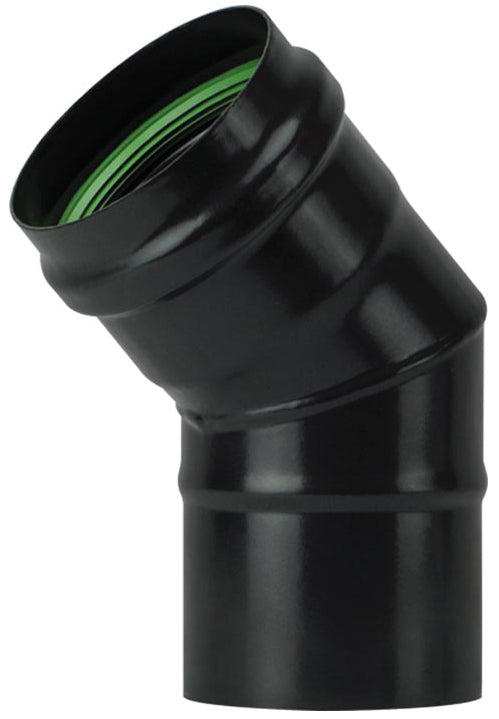 Save GOMITO 45  ° PER STUFA A PELLET LIGHT SENZA GUARNIZIONE Col. Nero opaco  EE ? cm.10