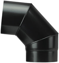 Save GOMITO 90  ° PER STUFA A LEGNA PORCELLANATO PLUS LIGHT Col. Nero opaco  EE ? cm. 15