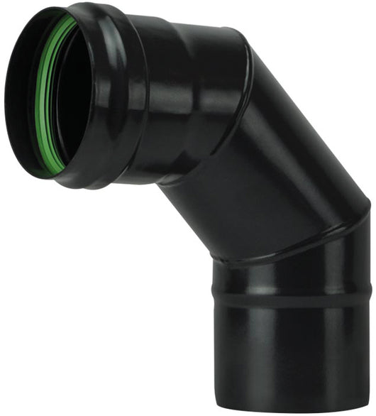 Save GOMITO 90  ° PER STUFA A PELLET LIGHT SENZA GUARNIZIONE Col. Nero opaco   EE ? cm. 8