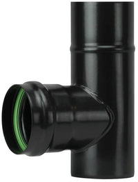 Save RACCORDO A T PER STUFA A PELLET LIGHT (M/F) SENZA GUARNIZIONE Col. Nero opaco  Ø cm. 8