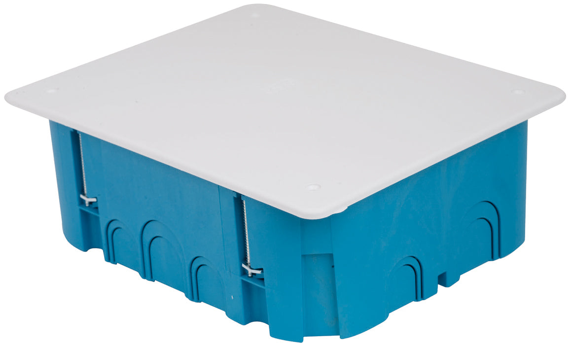 SCATOLA DI DERIVAZIONE DA INCASSO PER CARTONGESSO CON COPERCHIO IP40 mm.105x105x50 h 10.00 pz