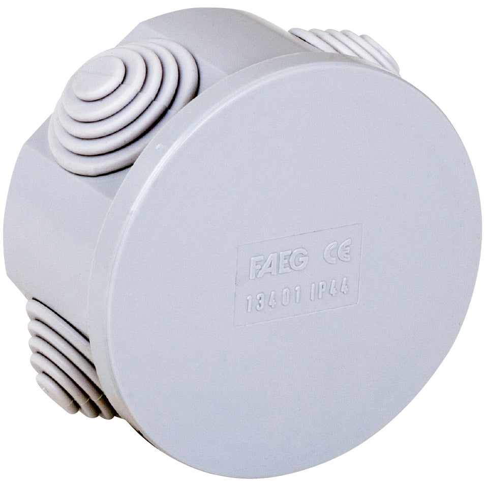 SCATOLA STAGNA DI DERIVAZIONE CON PASSACAVI IP44 mm Ø 65x35 h