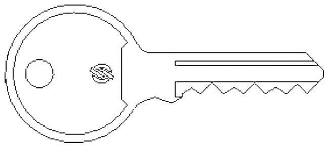 Securemme CHIAVE GREZZA PER BASCULANTE E SERRANDA  A CILINDRO 10.00 pz