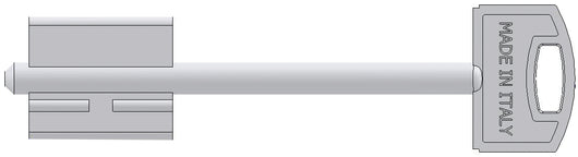 Securemme CHIAVE GREZZA PER PORTE BLINDATE Mod. H gambo mm. 50 5.00 pz