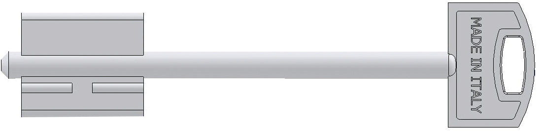 Securemme CHIAVE GREZZA PER PORTE BLINDATE Mod. I gambo mm. 60 5.00 pz