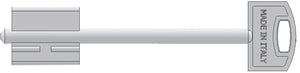 Securemme CHIAVE GREZZA PER PORTE BLINDATE Mod. I gambo mm. 60 5.00 pz