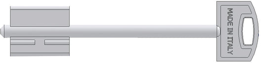 Securemme CHIAVE GREZZA PER PORTE BLINDATE Mod. I gambo mm. 60 5.00 pz