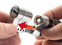 Securemme CILINDRO FRIZIONATO EVOK 22 TOP CROMO SATINATO 5 chiavi   mm. 62 (31+31)