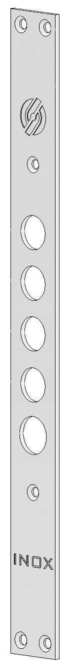 Securemme FRONTALE PER SERRATURE PER PORTE BLINDATE, 5 fori, interasse mm. 28