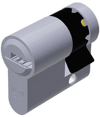 Securemme MEZZO CILINDRO CROMO SATINATO EVOK1 3 chiavi mm. 40 (30+10)