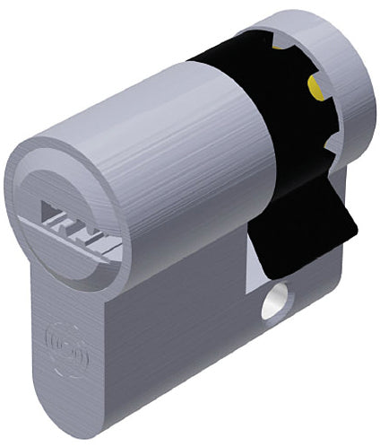 Securemme MEZZO CILINDRO CROMO SATINATO EVOK1 3 chiavi mm. 40 (30+10)