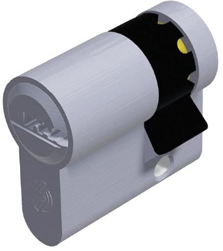 Securemme MEZZO CILINDRO CROMO SATINATO K2 3 chiavi mm. 40 (30+10)