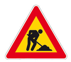 SEGNALE LAVORI FIGURA 383 - ART.31  cm. 90x78