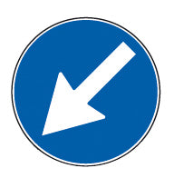 SEGNALE PASSAGGIO OBBLIGATORIO FIGURA 82 - ART.122  Ø cm. 60