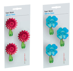 SET 3 GANCI ADESIVI AD 1 POSTO 3 PZ fantasia Margherita