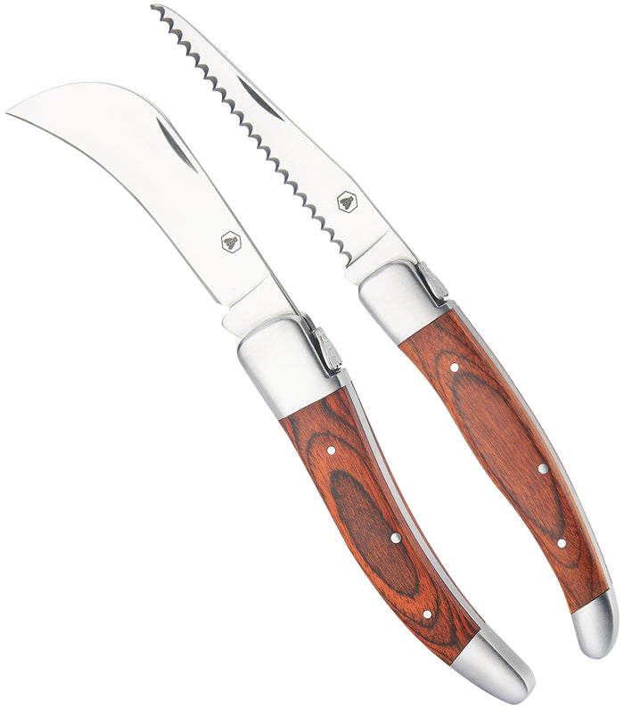 SET COLTELLINI DA GIARDINO PIEGHEVOLI 2 PZ. con custodia