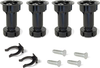 SET PIEDINI PER MOBILI DA CUCINA IN PLASTICA CON GANCIO mm. 120 h 4 pz.