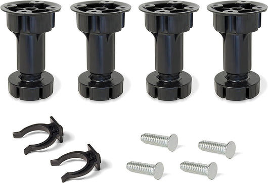 SET PIEDINI PER MOBILI DA CUCINA IN PLASTICA CON GANCIO mm. 150 h 4 pz.