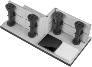 SET PIEDINI PER MOBILI DA CUCINA IN PLASTICA CON GANCIO mm. 150 h 4 pz.