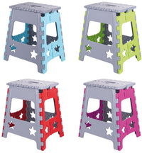 SGABELLO PIEGHEVOLE IN PLASTICA cm. 36x29x39 h col. Assortiti