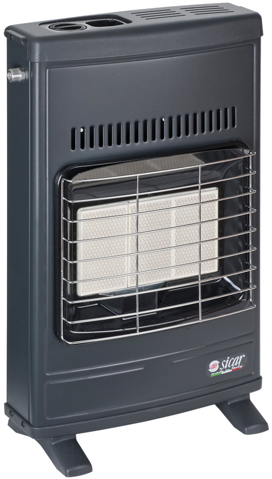 Sicar STUFA AD INFRAROSSI METANO VENTILATA A PARETE 4.200 W Col. Grigio