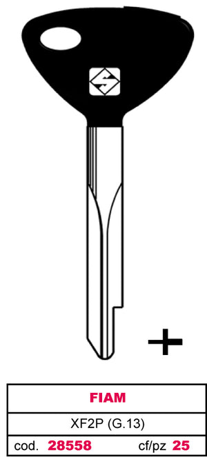 Silca CHIAVE A CROCE FERRO XF2P (G.VAN 0) FIAM 5.00 pz