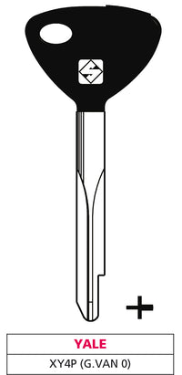 Silca CHIAVE A CROCE FERRO XY4P (G. VAN 0) YALE 5.00 pz