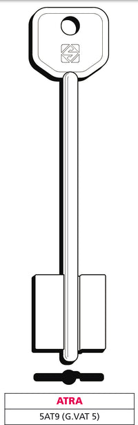 Silca CHIAVE A DOPPIA MAPPA 5AT9 (G. VAT 5) ATRA 5.00 pz