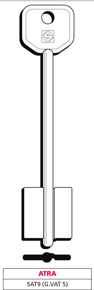 Silca CHIAVE A DOPPIA MAPPA 5AT9 (G. VAT 5) ATRA 5.00 pz