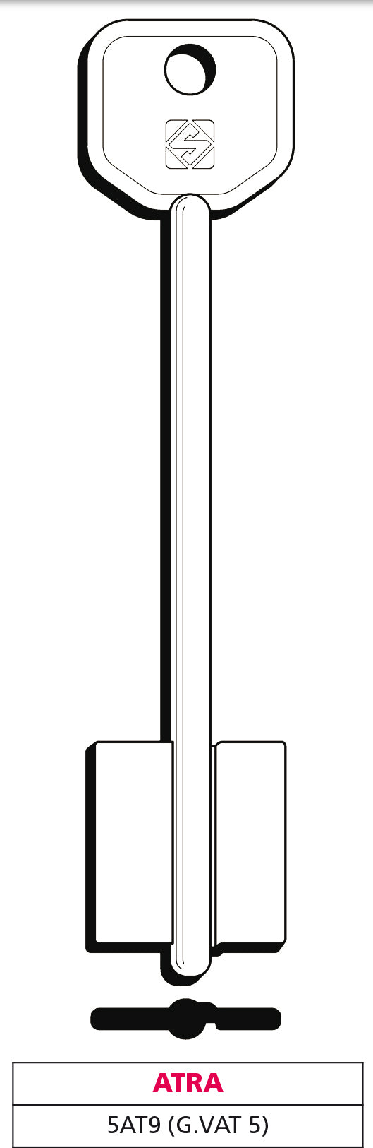 Silca CHIAVE A DOPPIA MAPPA 5AT9 (G. VAT 5) ATRA 5.00 pz