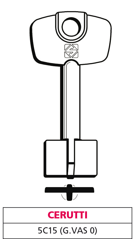 Silca CHIAVE A DOPPIA MAPPA 5C15 (G. VAS 0) CERUTTI 5.00 pz