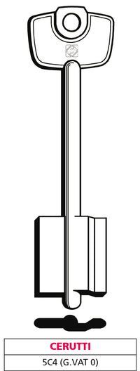 Silca CHIAVE A DOPPIA MAPPA 5C4 (G. VAT 0) CERUTTI 5.00 pz