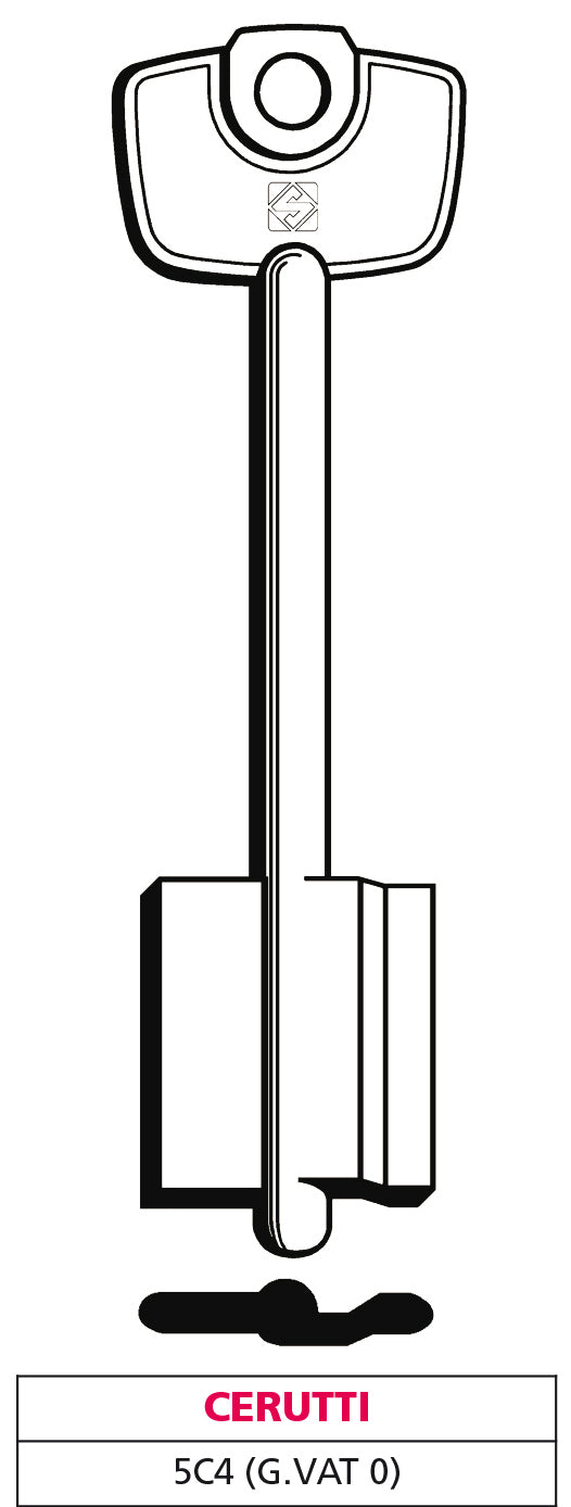 Silca CHIAVE A DOPPIA MAPPA 5C4 (G. VAT 0) CERUTTI 5.00 pz