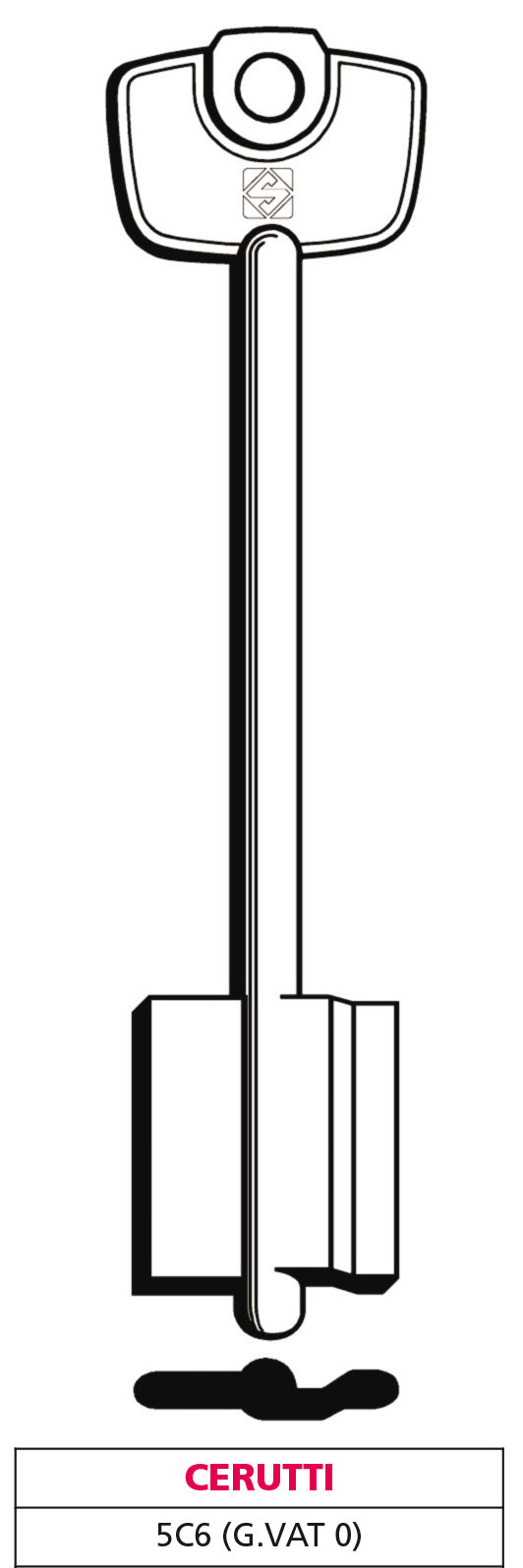Silca CHIAVE A DOPPIA MAPPA 5C6 (G. VAT 0) CERUTTI 5.00 pz