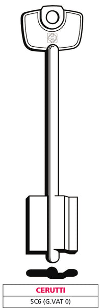 Silca CHIAVE A DOPPIA MAPPA 5C6 (G. VAT 0) CERUTTI 5.00 pz