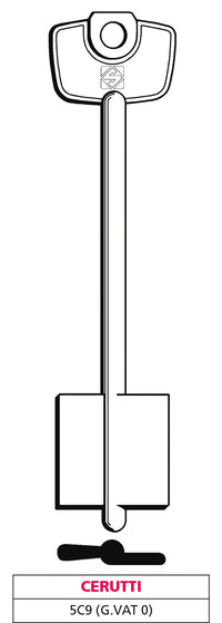 Silca CHIAVE A DOPPIA MAPPA 5C9 (G. VAT 0) CERUTTI 5.00 pz
