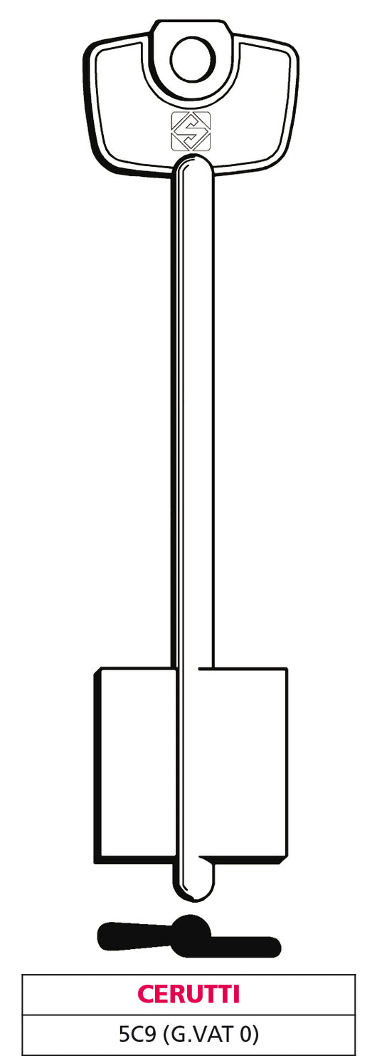 Silca CHIAVE A DOPPIA MAPPA 5C9 (G. VAT 0) CERUTTI 5.00 pz