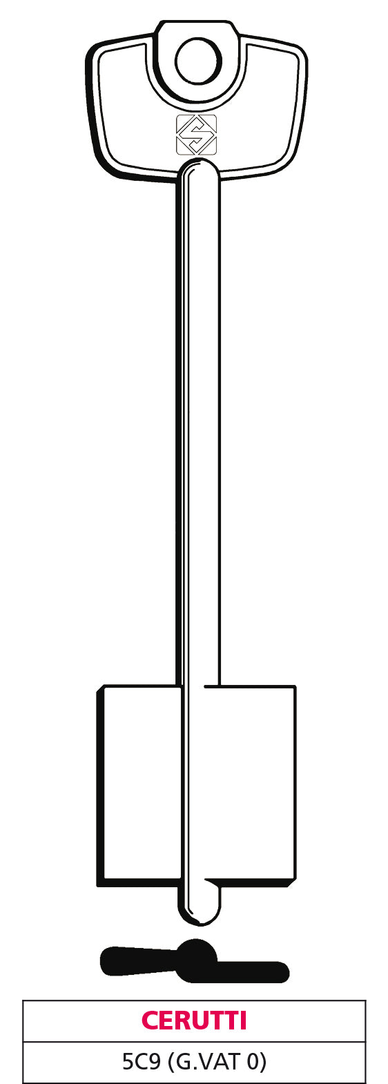 Silca CHIAVE A DOPPIA MAPPA 5C9 (G. VAT 0) CERUTTI 5.00 pz