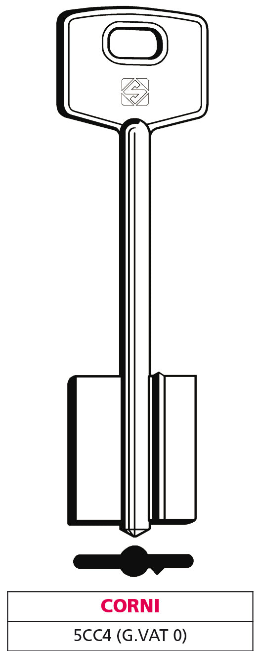 Silca CHIAVE A DOPPIA MAPPA 5CC4 (G. VAT 0) CORNI 5.00 pz