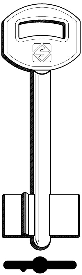 Silca CHIAVE A DOPPIA MAPPA 5CPR1 (G. VAS 5) CIPIERRE 5.00 pz