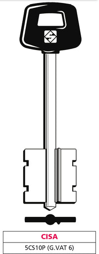 Silca CHIAVE A DOPPIA MAPPA 5CS10P (G. VAT 6) CISA 5.00 pz